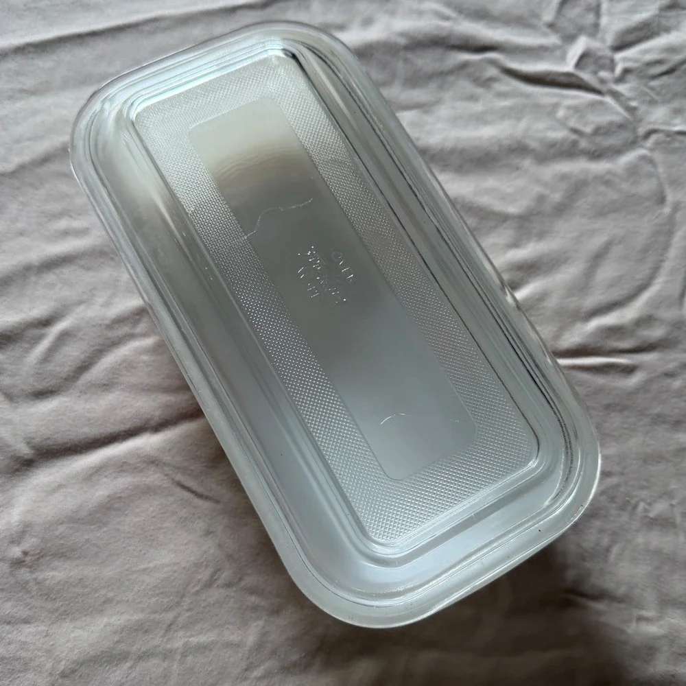 Vintage Fire-King Peach Blossom Milk Glass Refrigerator Dish with Clear Lid!